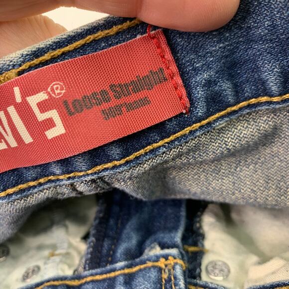 Levi's 569 Boys Sz 8 Regular 24x22 Medium Wash Straight Leg Jeans - Picture 7 of 10